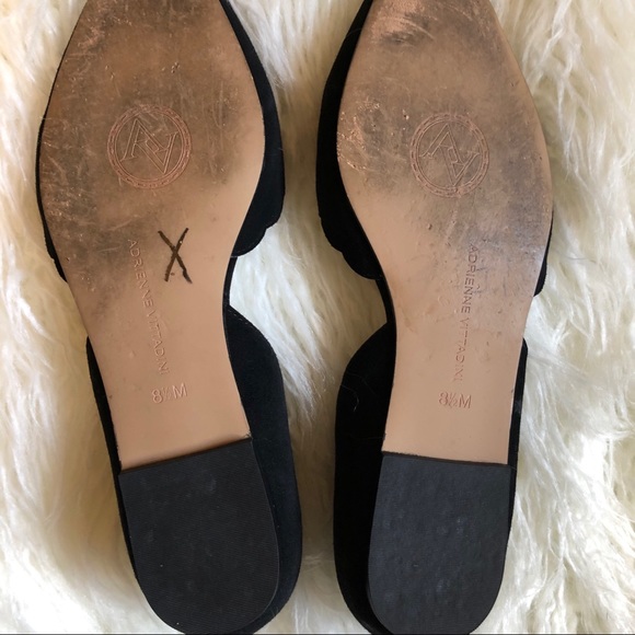 CYBER SALE🕊️Adrienne Vittadini Black Friskie Suede Pointed Toe  Flats neutral - Picture 5 of 7